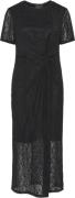 Pieces Pcpanora SS Dress Kvinde Sort Maxi Kjoler Str L - hos Magasin