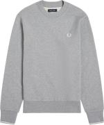 Fred Perry M7535 Mand Steel Marl Sweatshirts Str L - hos Magasin