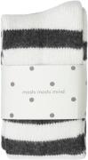 Moshi Moshi Mind Polar Socks Stripe Ecru / Dark Grey Str 36/38 - Pynte...