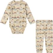 Konges Sløjd Basic Body/pants SET Gots Str 9M - Sugar Pie Langærmede B...