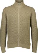 Lindbergh Zip Through Structure Cardigan Mand Dk Khaki Sweaters Str L ...