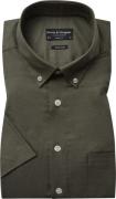 Bruun & Stengade BS Kelce Modern Fit Shirt Mand Army Kortærmede Skjort...