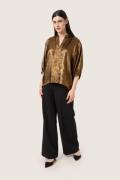 Soaked in Luxury Slelvie Amily Blouse 3/4 Kvinde Copper Toppe Loose Fi...