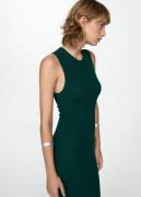 MANGO Sleeveless Knit Dress Kvinde Dark Green Maxi Kjoler Str L - hos ...