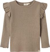 Lil' Atelier Nmfsophia SNI LS Slim TOP LIL Str 92 - Shitake Toppe hos ...