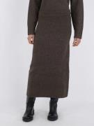 Neo Noir Ashanti Knit Skirt Kvinde Brown Melange Midi Nederdele Str 40...