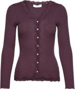 Rosemunde Silk Cardigan w/ Lace Kvinde Winetasting Cardigans Str L - h...