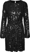 Vero Moda Vmefa LS Short Dress JRS Kvinde Black/black Sequins Korte Kj...