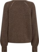 Mos Mosh Mmtalli LS Knit Kvinde Pine Bark Sweaters Str L - hos Magasin