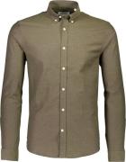 Lindbergh Yarn Dyed Oxford Superflex Shirt L/S Mand Grøn Langærmede Sk...