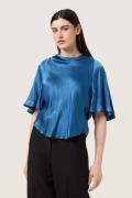 Soaked in Luxury Slmilu Katharine Blouse 3/4 Studio Kvinde Ensign Blue...