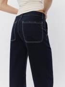 Sofie Schnoor Trousers Kvinde Navy Bukser Med Brede Ben Str 38 - Bomul...