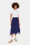 Saint Tropez sz Skirt Kvinde Patriot Blue Midi Nederdele Casual Fit St...