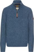 Camel Active Troyer 1/1arm Mand Denim Blue Sweaters Str S - Uld hos Ma...