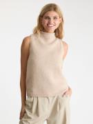 Neo Noir Odelia Knit Top Kvinde Sand Strikveste Str 40 - Uld hos Magas...