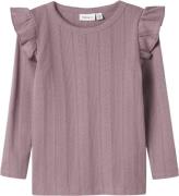 Name It Nmfjulia LS Slim TOP Noos Str 92 - Lilla Toppe hos Magasin