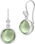 Julie Sandlau Prime Earrings Rhodium/green One size - Ørehænger hos Ma...