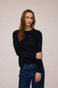 Magasin Myrna 3 RWS Cardigan Lambswool Kvinde Black Cardigans Str L Ul...