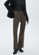 MANGO Midrise Flare Trousers Kvinde Medium Brown Flare Bukser Str 38 -...