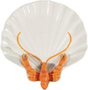 BYON Plate Lobsti White/orange Str 30,5x30x6,5cm - Frokosttallerkener ...