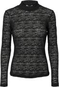 Rue de Femme 7469 Roll Neck Blouse Kvinde Black Langærmede Bluser Str ...