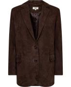 Magasin Esi 2 LWG 100% Suede Blazer Kvinde Coffee Bean Blazere Str XS ...