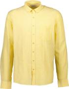 Lindbergh Cotton/linen Shirt L/S Mand Gul Langærmede Skjorter Str L - ...