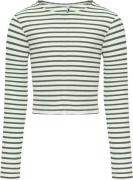 ONLY Kognella Striped L/S Oneck TOP JRS Str 122/128 - Cloud Dancer/hor...