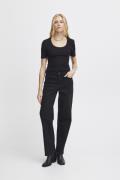 ICHI Ihtwiggy Straight Long Kvinde Black Straight Jeans Loose Fit Str ...