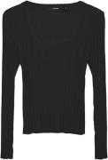 Vero Moda Vmcecilie LS Uneck Pullover GA Kvinde Black Sweaters Str XS ...