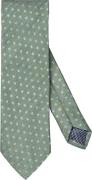 ETON Mid Green Floral Woven Silk Linen Tie 80 - Slips Silke hos Magasi...