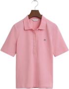 Gant Slim Shield SS Pique Polo Kvinde Geranium Pink Kortærmede T-shirt...