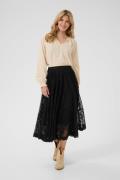 Cream Crluanna Lace Skirt Kvinde Pitch Black Midi Nederdele Str S/M - ...