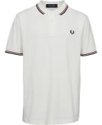 Fred Perry M3600 Mand Snwht/bred/nvy Kortærmede Poloer Str M - Bomuld ...