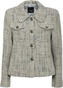 Sand Jandi Tweed Jacket Kvinde Blå Blazere Str 40 - hos Magasin