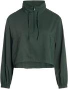 Girlfriend Collective Hummingbird Windbreaker, Half Zip Kvinde Moss Ov...