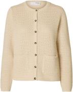 Selected Femme Slfvinna LS Structure Knit Cardigan Kvinde Birch Cardig...