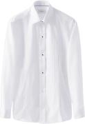 ETON Contemporary Fit White Plissé Black Tie Shirt Mand Hvid Langærmed...