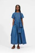 Nué Notes Belize Dress Kvinde Denim Blue Maxi Kjoler Str 40 - hos Maga...