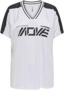 ONLY Onlbella S/S Sport Vneck TOP JRS Kvinde Bright White/move In Blac...