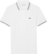 Lacoste Short Sleeved Ribbed Collar Shirt Mand Hvid Kortærmede Poloer ...