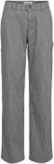 Sofie Schnoor Trousers Kvinde Grey Striped Bukser Med Brede Ben Str L ...