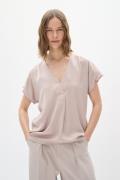 InWear Rindaiw Top Kvinde Stone Toppe Loose Fit Str 40 - hos Magasin