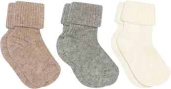 mpKids Cotton rib Baby Socks 3-pack Str 17/18 - Grå Strømper hos Magas...