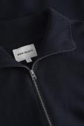 Norse Projects Links Cotton Linen Zip Jacket Mand Blå Sweaters Str L -...