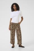 Kaffe Kadacia Amber Pants Printed Kvinde Naturel Leopard Print Bukser ...