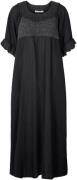 Rabens Saloner Cotton Long Angel Dress Dorothea Kvinde Black Maxi Kjol...